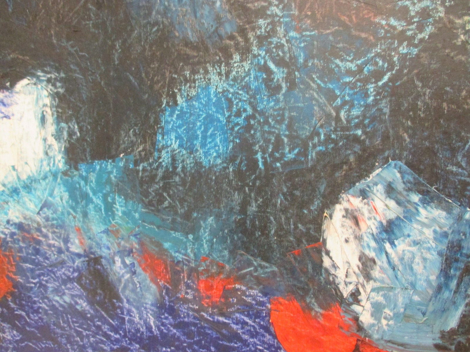 dark blue and red Painting, Art, abstract Canvas, Original by Sonja Zeltner-Müller 5