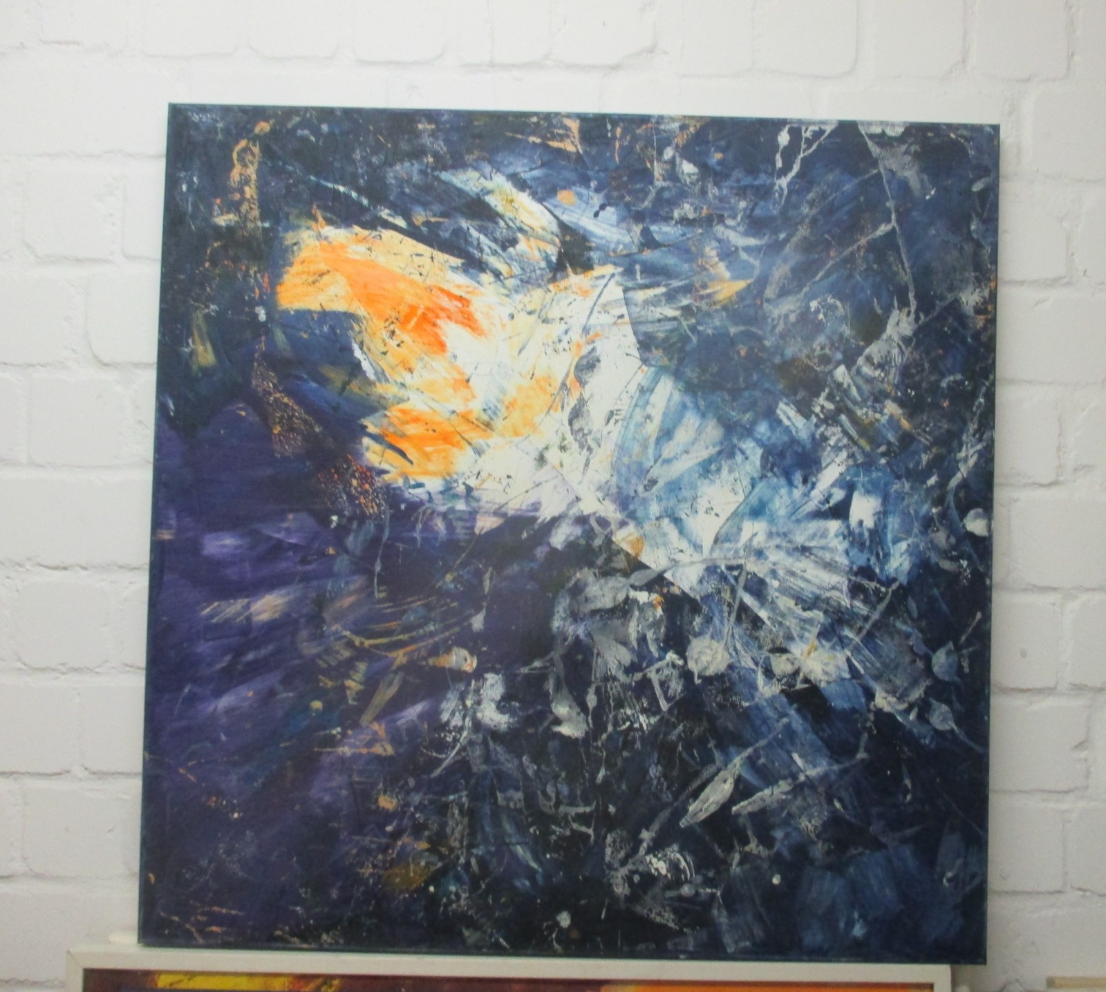 abstrakt blau , abstraktes Ölbild , Canvas, Original Sonja Zeltner-Müller 2