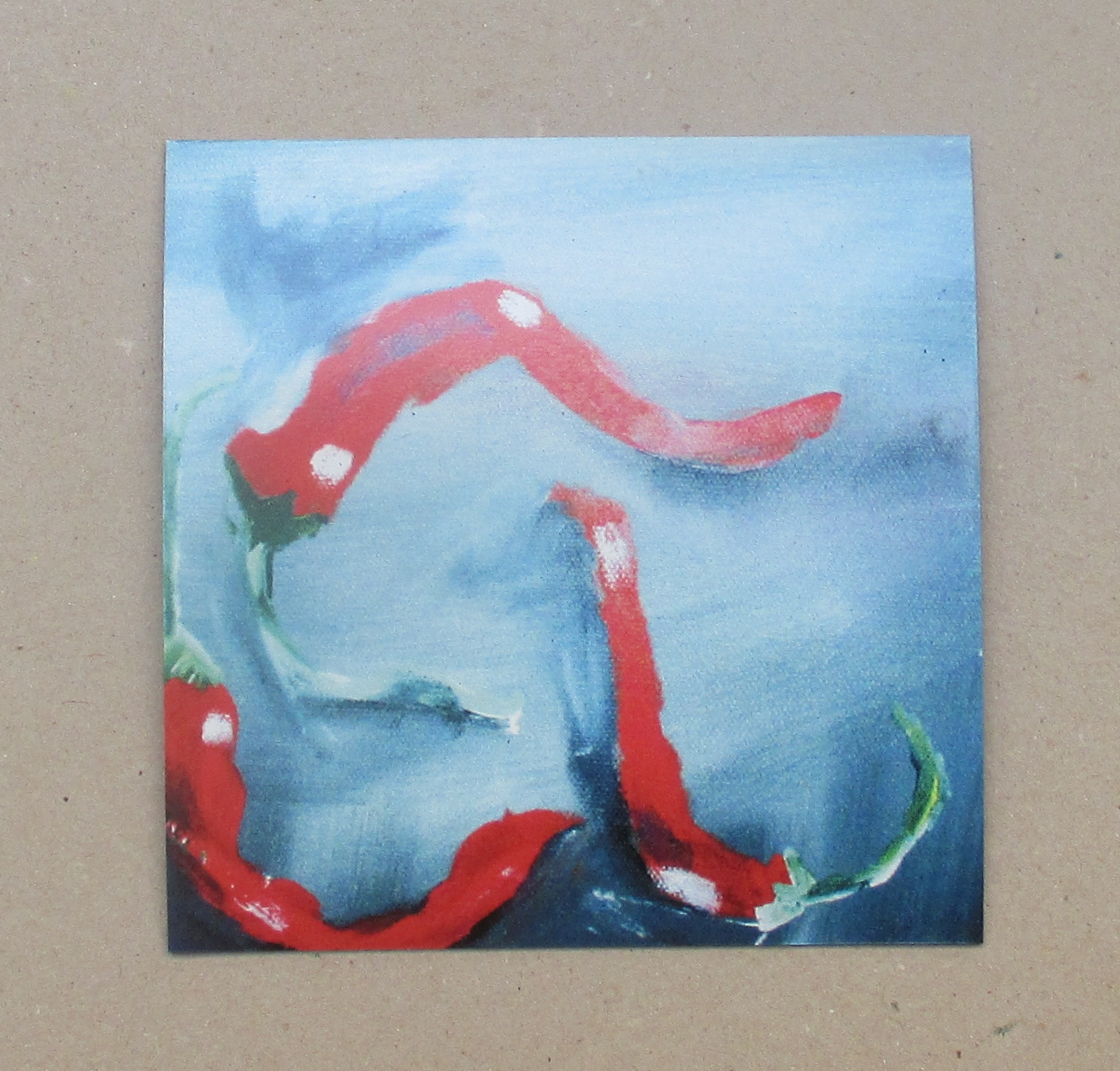 1x Chilli Küchenbild 10x10 cm auf Magnet gedruckt - signiert/x/10 numeriert kostenloser Versand 2