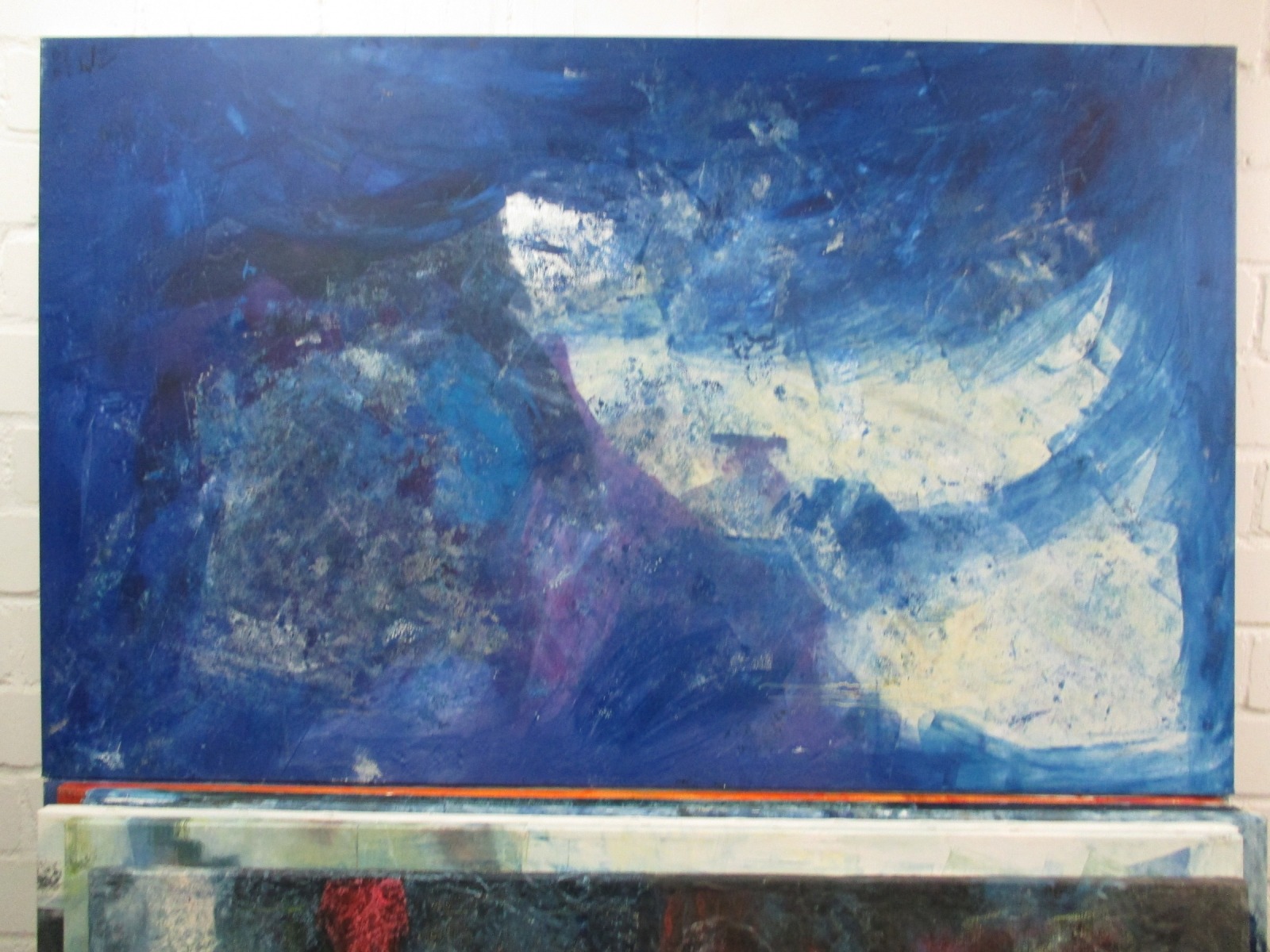 blue xl- oil Painting, Art, abstract, Canvas, Original by Sonja Zeltner-Müller 2