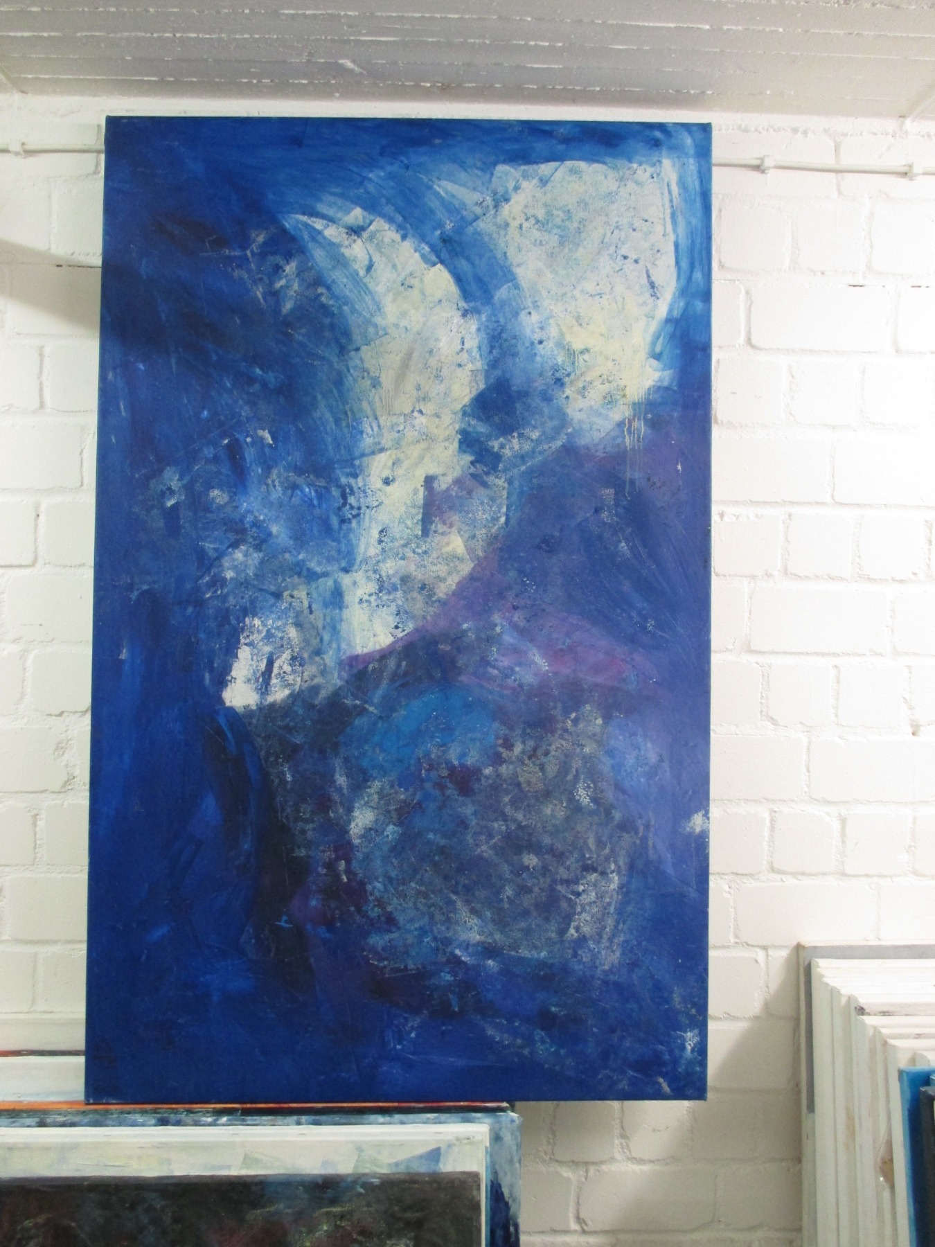 blue xl- oil Painting, Art, abstract, Canvas, Original by Sonja Zeltner-Müller 4