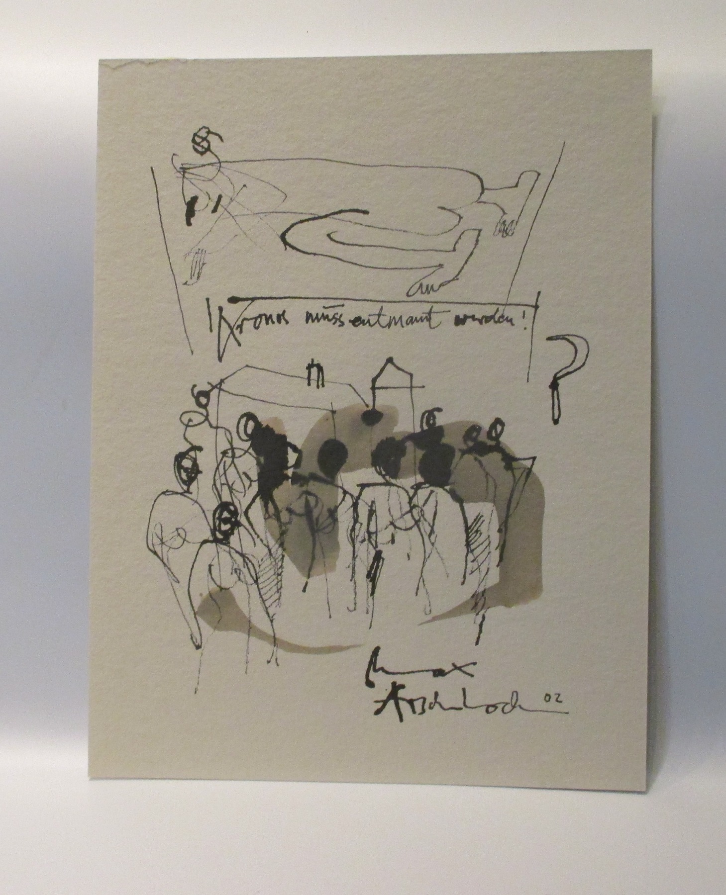 Kronos Original-Zeichnung auf 50x37,5 cm auf Künstlerkarton Acryltusche 2