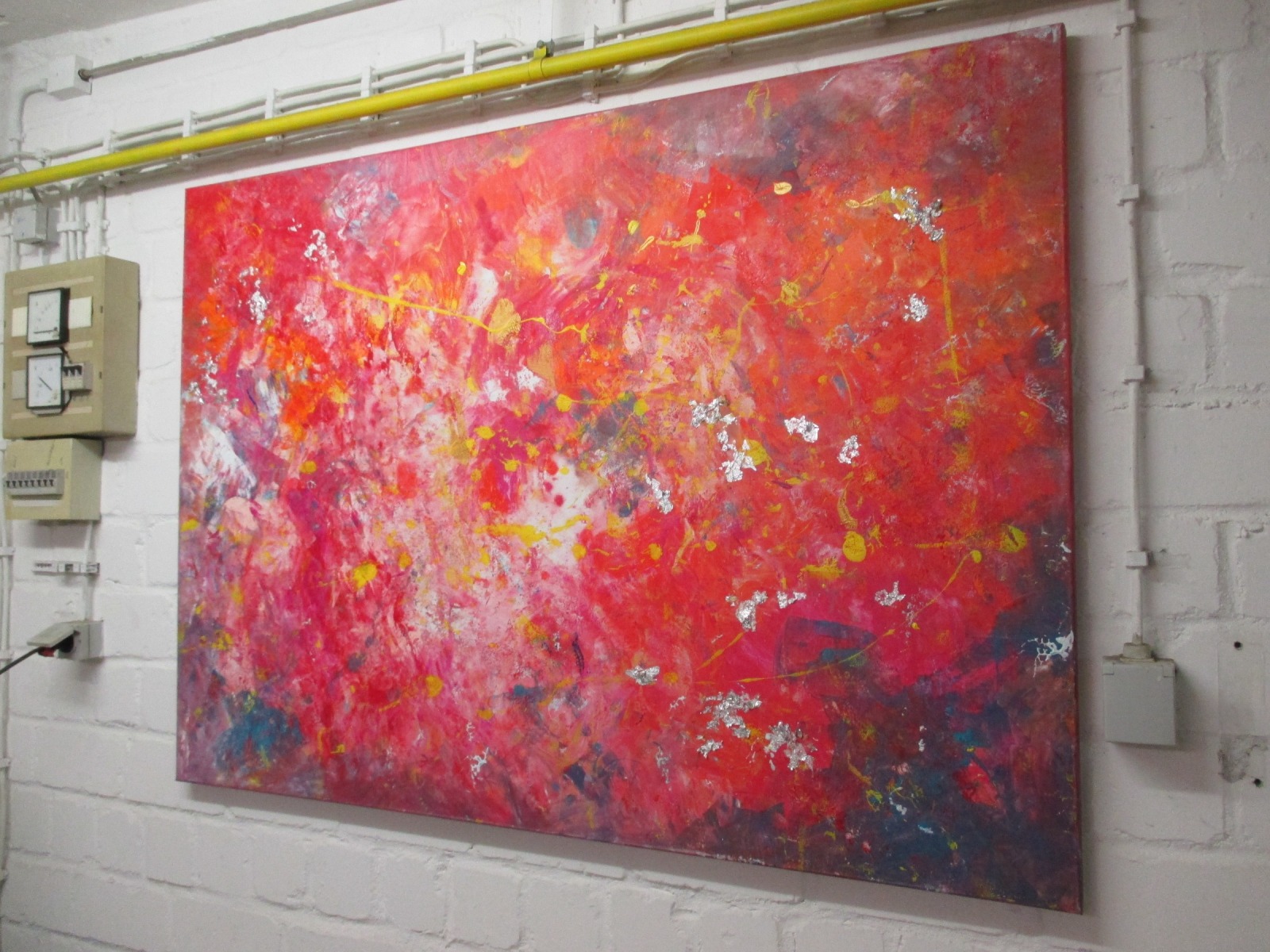 red xl- oil Painting, 140x100cm, Art, abstract, Canvas, Original by Sonja Zeltner-Müller 7