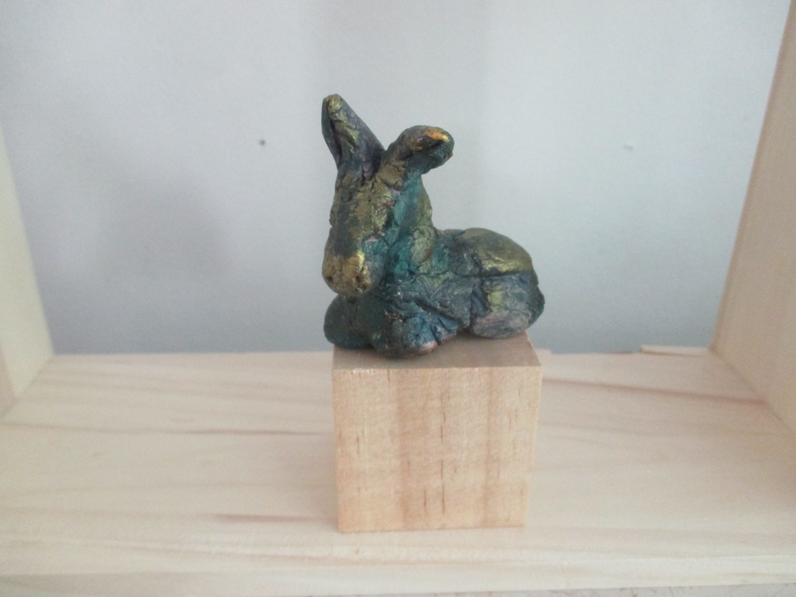 kleiner Esel Original Skulptur little sculptures Einzelstück 2