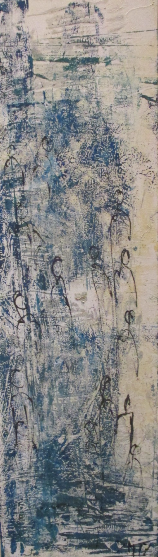 abstrakte Leute abstraktes Ölbild , Canvas, Original Sonja Zeltner-Müller