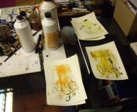 Hummer oder Garnelle - Original 2 Zeichnungen auf Künstlerpapier -21x14cm expressiv - farbige