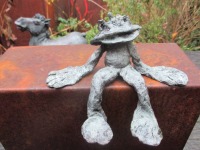 Froschkönig Bronze, signiert, Sonja Zeltner-Müller, Kunst modern art, Skulptur, wetterfest, 7er