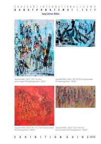 abstrakte Menschen in blau 90x90 cm Ölmalerei Collage expressive Malerei 9