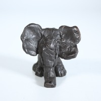 Elefant Bronze, signiert, Sonja Zeltner-Müller, Kunst modern art, Skulptur, wetterfest, 5er