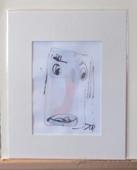 expressive Frau Portrait - Original Zeichnung auf Künstlerpapier -21x14cm in PP mit Bambusfeder -