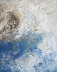 blaue Weite, abstraktes Acrylbild , Canvas, Original Sonja Zeltner-Müller