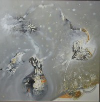 Kosmos , abstraktes Acrylbild , Canvas, Original 2