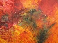abstrakt rot , abstraktes Ölbild , Canvas, Original Sonja Zeltner-Müller 5