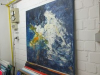 abstrakt blau , abstraktes Ölbild , Canvas, Original Sonja Zeltner-Müller 5