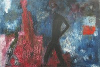 Figuren xl- oil Painting, Art, abstract, Canvas, Original by Sonja Zeltner-Müller 2