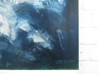 blue xl- oil Painting, Art, abstract, Canvas, Original by Sonja Zeltner-Müller 3