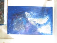 blue xl- oil Painting, Art, abstract, Canvas, Original by Sonja Zeltner-Müller 5