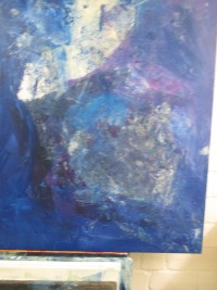 blue xl- oil Painting, Art, abstract, Canvas, Original by Sonja Zeltner-Müller 6