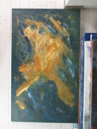blue xl- oil Painting, Art, abstract, Canvas, Original by Sonja Zeltner-Müller 3