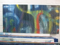abstrakte Malerei Original 70x155 cm Kunst gespachtelt Unikat