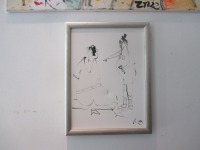 zwei Mädchen in Original-Malerei auf 30x40 cm Leinwand, Acryltusche 6