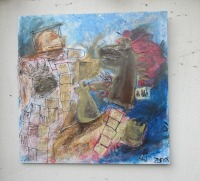Schach, Original, Malerei, 80x80cm Leinwand Kunst, Malerei, mixedmedia 2