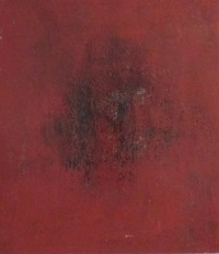 Monochromes rotes Materialbild aus den 80ern 80x70 cm
