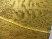 goldenes Strukturbild - Texture art boho Sandbild 70x50x2cm 8