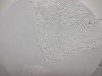 monochrome Strukturbilder in rund - Texture art schwarz Sandbild 40x40x2cm 9
