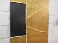 goldenes Strukturbild - Texture art boho Sandbild 70x50x2cm 3