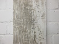 monochromes Strukturbild Relief Texture art weiss grau Sandbild 80x30x4cm 4