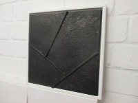monocrome Strukturbilder in schwarz oder weiss - Texture art Sandbild 40x40x2cm 5
