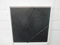 monocrome Strukturbilder in schwarz oder weiss - Texture art Sandbild 40x40x2cm 7