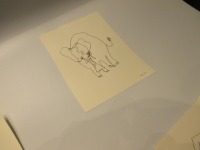 Elefant Zeichnung- Tusche Gouache Aquarell 21x15 schwarz weiss 2