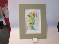 Frauen in grün Original Zeichnung auf Künstlerpapier - 32x24cm in PP 30x40 mit Bambusfeder -