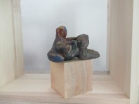 Liegende Original Skulptur kleines Urweib - little Nude Einzelstück