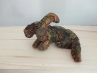 kleiner Hund Original Skulptur little sculptures Einzelstück