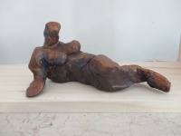 Sonnenbadende Urweib Original Skulptur little Nude Einzelstück