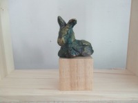 kleiner Esel Original Skulptur little sculptures Einzelstück 4