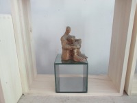 Hockende Urweib Original Skulptur little Nude Einzelstück 2