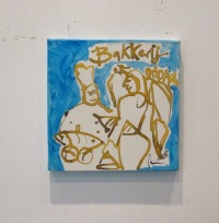 Bakkery in Original-Malerei auf 30x30 cm Leinwand, Acryltusche 2