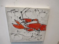 Hummer in Original-Malerei auf 30x30 cm Leinwand, Acryltusche 5