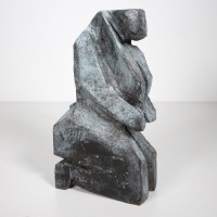weiblicher Akt Kettensägen - Bronzeskulptur 4
