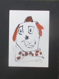 Kleiner Clown 18x24 in Passepartout Unikat Zeichnung Kindergeschenk