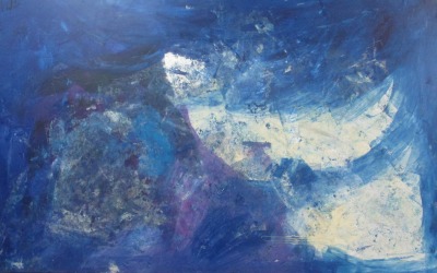 blue xl- oil Painting, Art, abstract, Canvas, Original by Sonja Zeltner-Müller