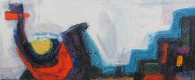 abstrakte Malerei Original 75x155 cm Kunst gespachtelt Unikat