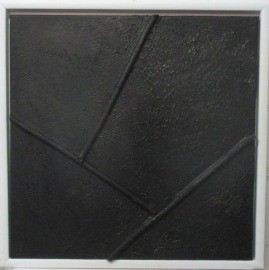 monocrome Strukturbilder in schwarz oder weiss - Texture art Sandbild 40x40x2cm