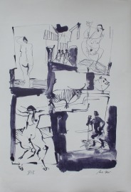 Steindruck Akte in Original-Lithographie auf 78x53cm auf Künstlerpapier