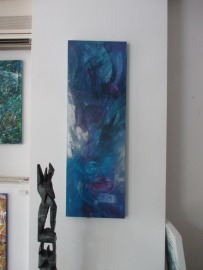 abstrakt blau , abstraktes Ölbild , Canvas, Original Sonja Zeltner-Müller