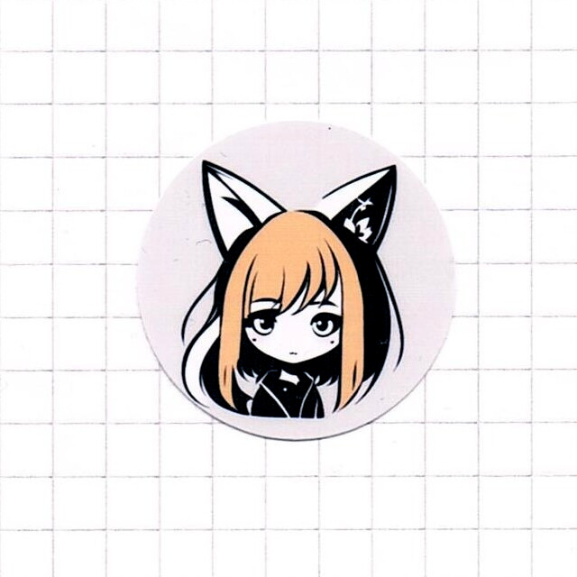 Süßes Kawaii Anime Fuchs-Mädchen - Sticker - 3x3cm 2